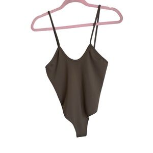 AMI ALEXANDRE
MATTIUSSI taupe brown tan swimsuit size medium
